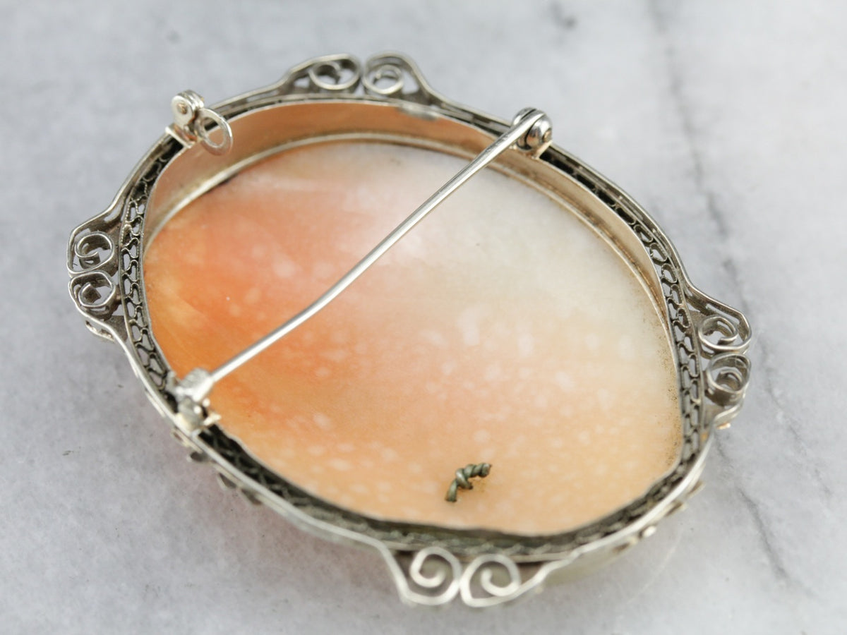 Unique Diamond Cameo Brooch or Pendant