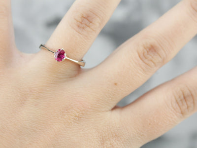 Ruby Solitaire Engagement Ring