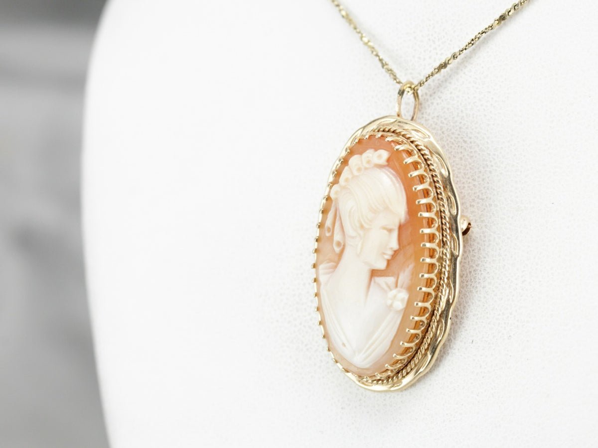 Vintage Cameo Brooch or Pendant