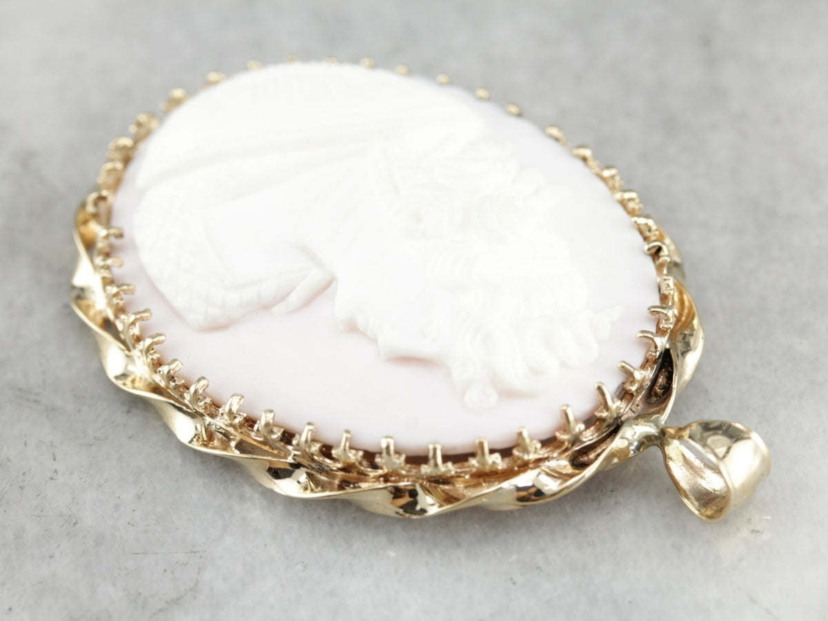 Vintage Cameo Statement Pendant