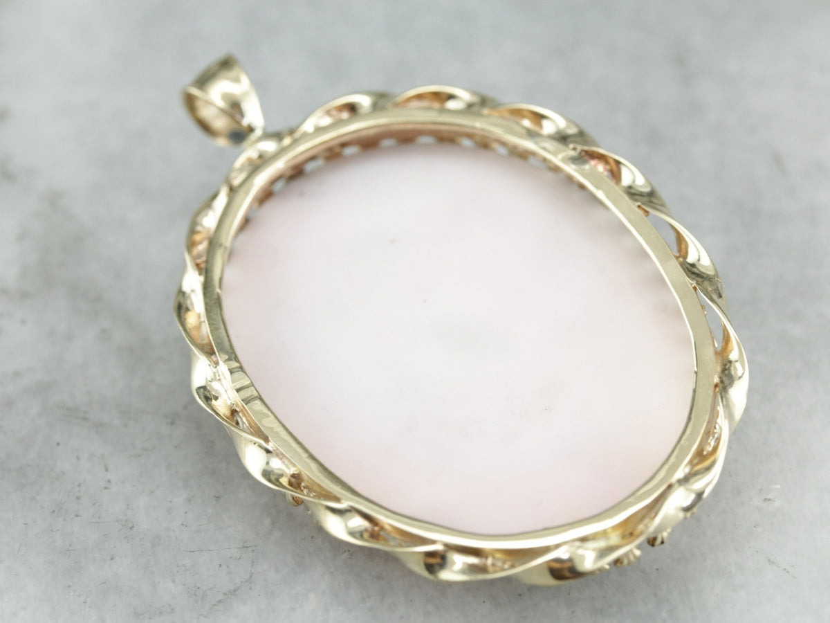 Vintage Cameo Statement Pendant