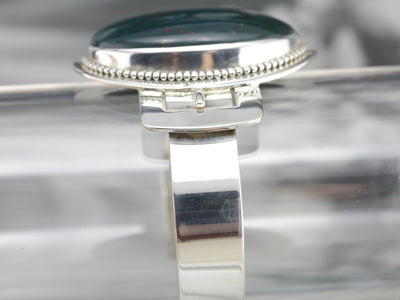 Sterling Silver Bloodstone Bracelet