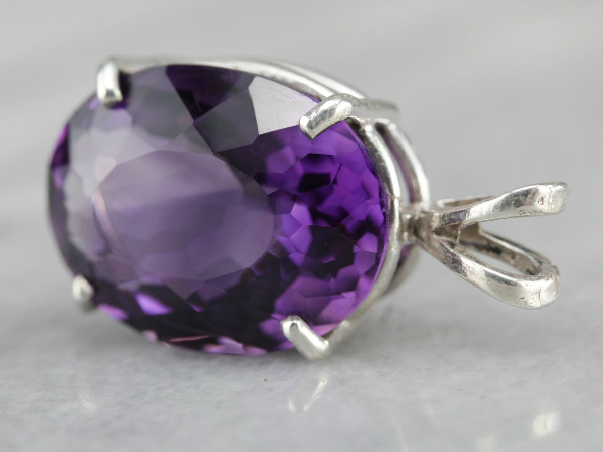 Sterling Silver Amethyst Cocktail Pendant