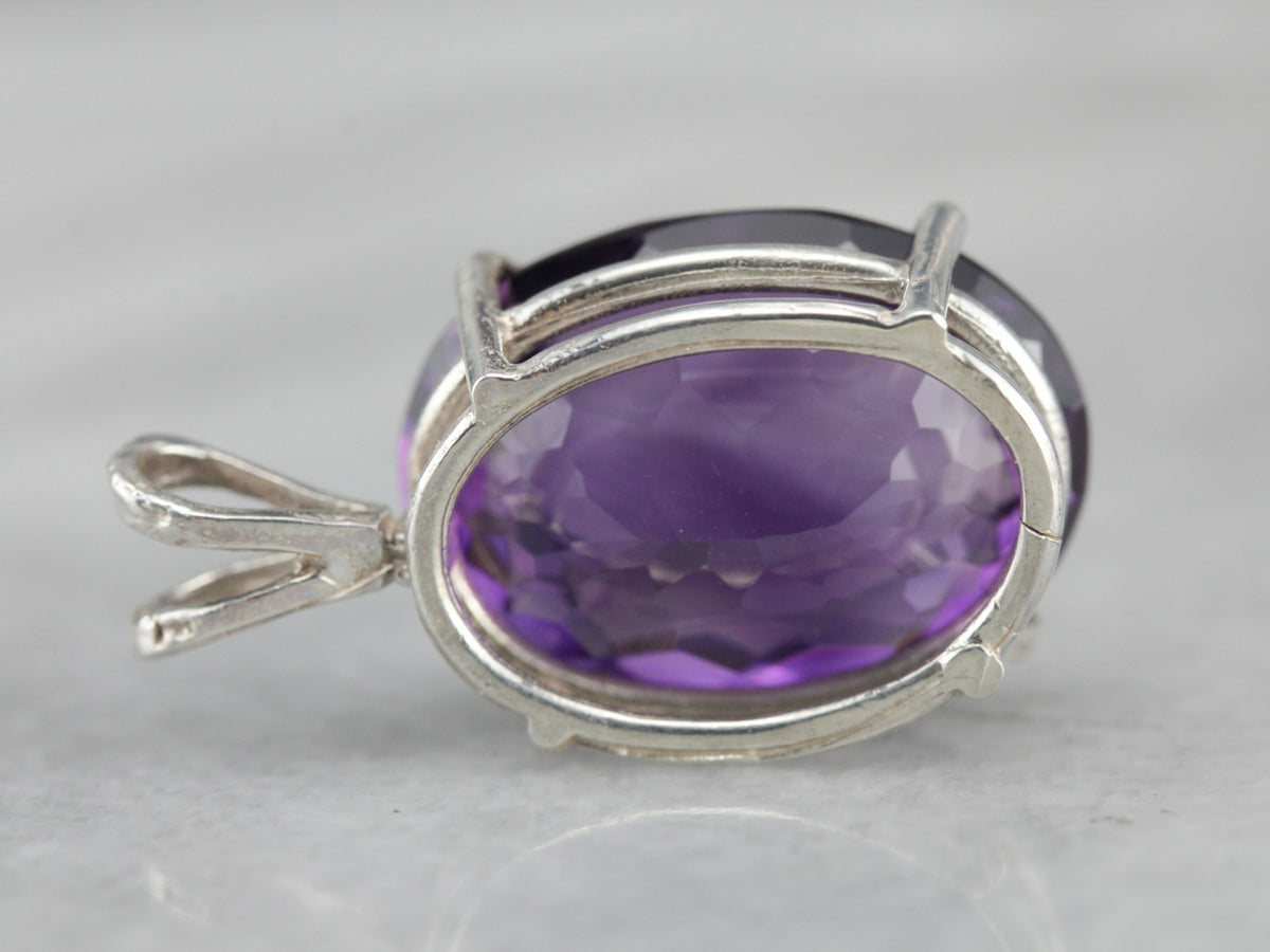 Sterling Silver Amethyst Cocktail Pendant