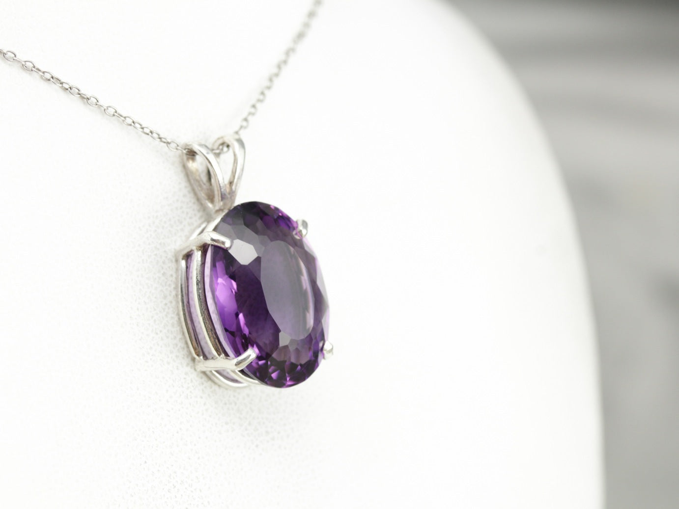 Sterling Silver Amethyst Cocktail Pendant