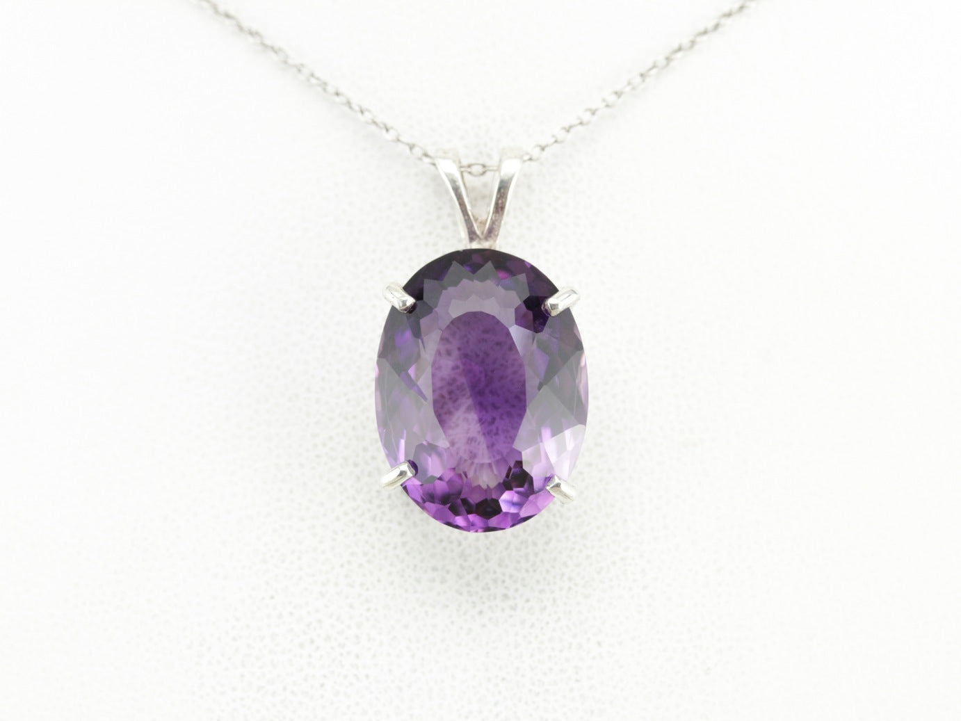 Sterling Silver Amethyst Cocktail Pendant
