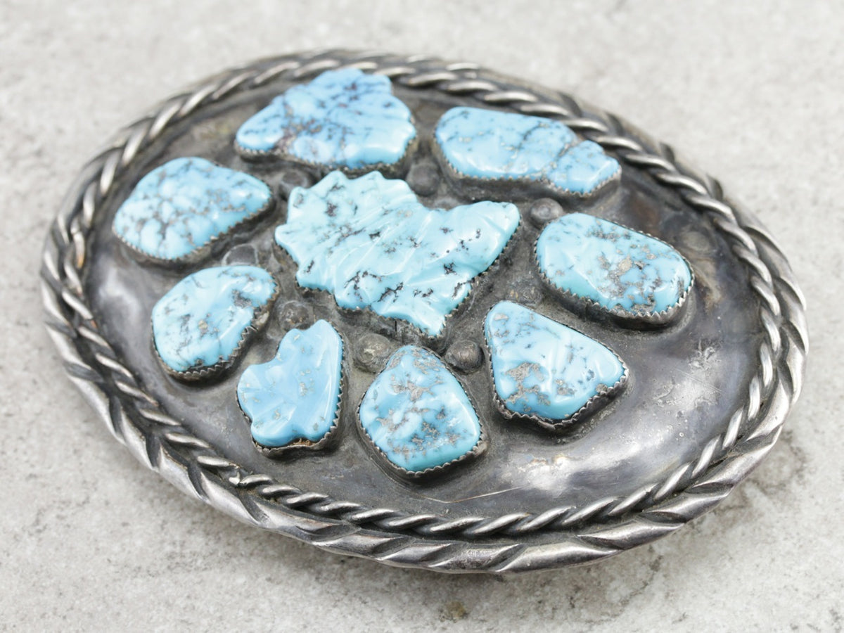 Native American Turquoise Belt Buckle