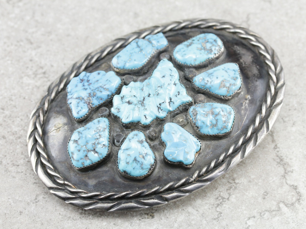 Native American Turquoise Belt Buckle