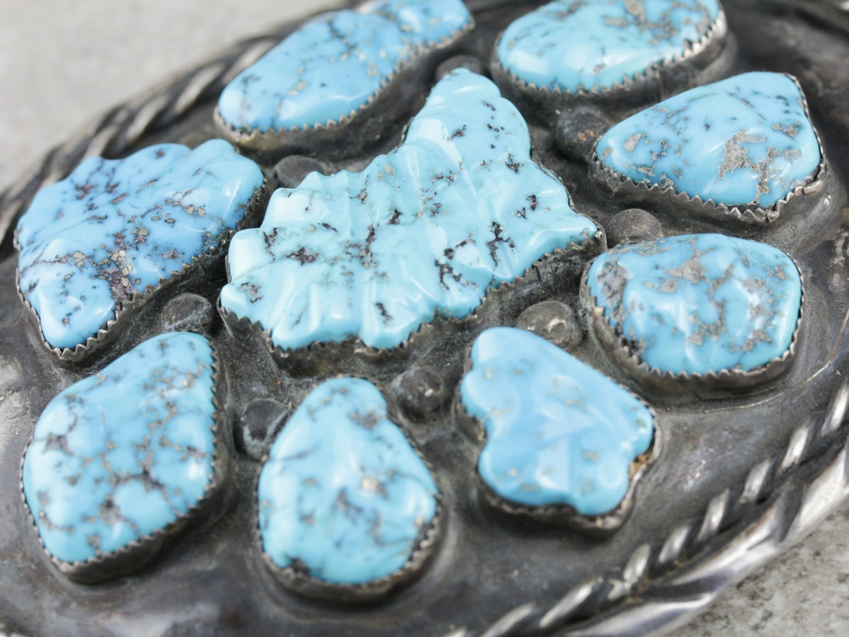 Native American Turquoise Belt Buckle