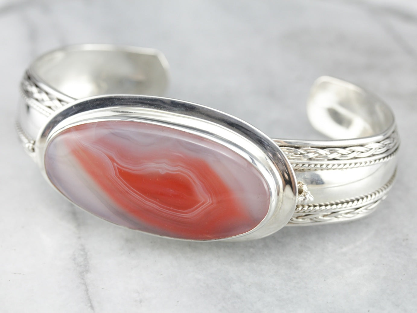 Banded Agate Cuff Bracelet