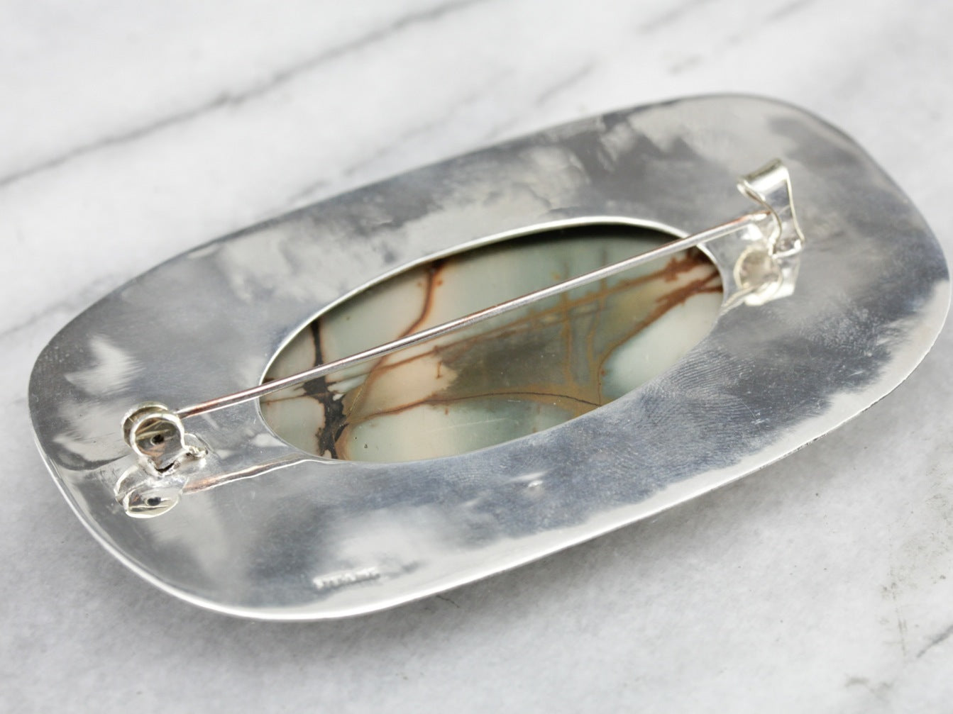Sterling Silver American Jasper Brooch