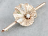 Vintage Diamond Lily Pad Brooch