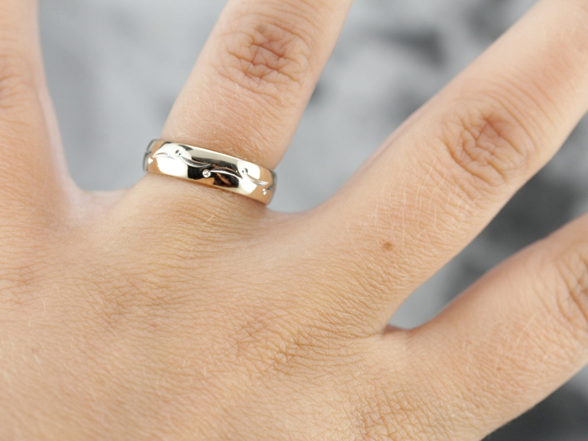 Vintage Mix Metal Patterned Band