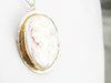 Vintage Pink Shell Cameo Brooch or Pendant