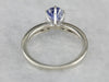 Sapphire Engagement Ring in White Gold