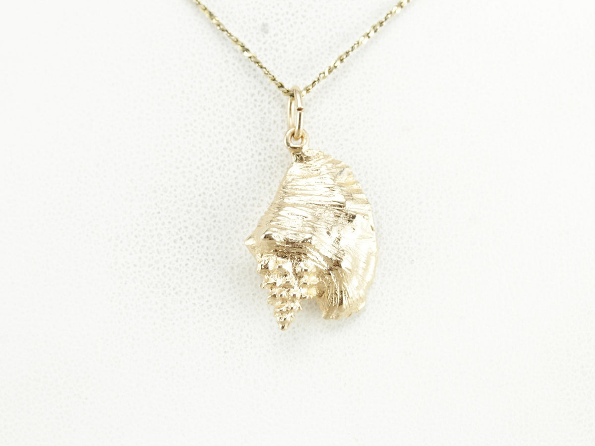 Yellow Gold Conch Shell Pendant