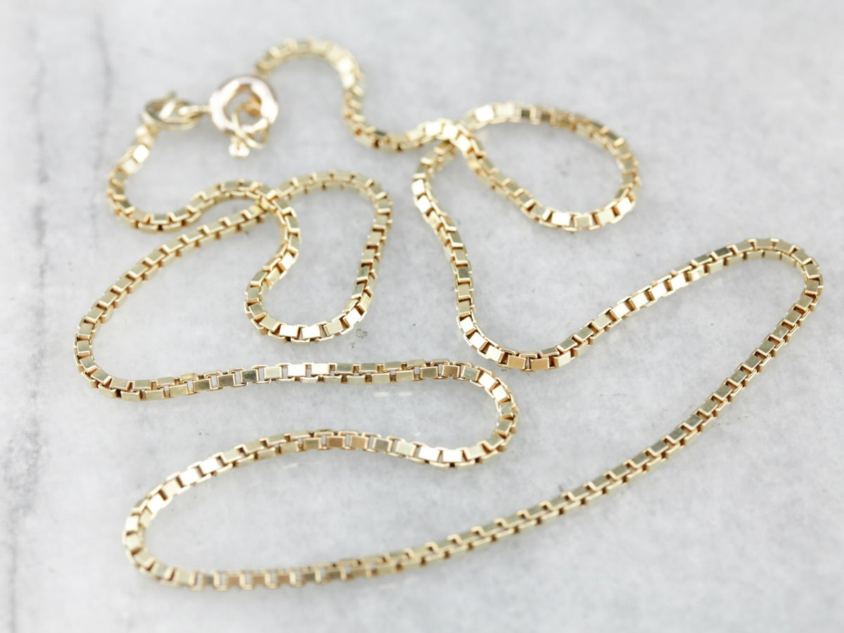 Yellow Gold Box Chain