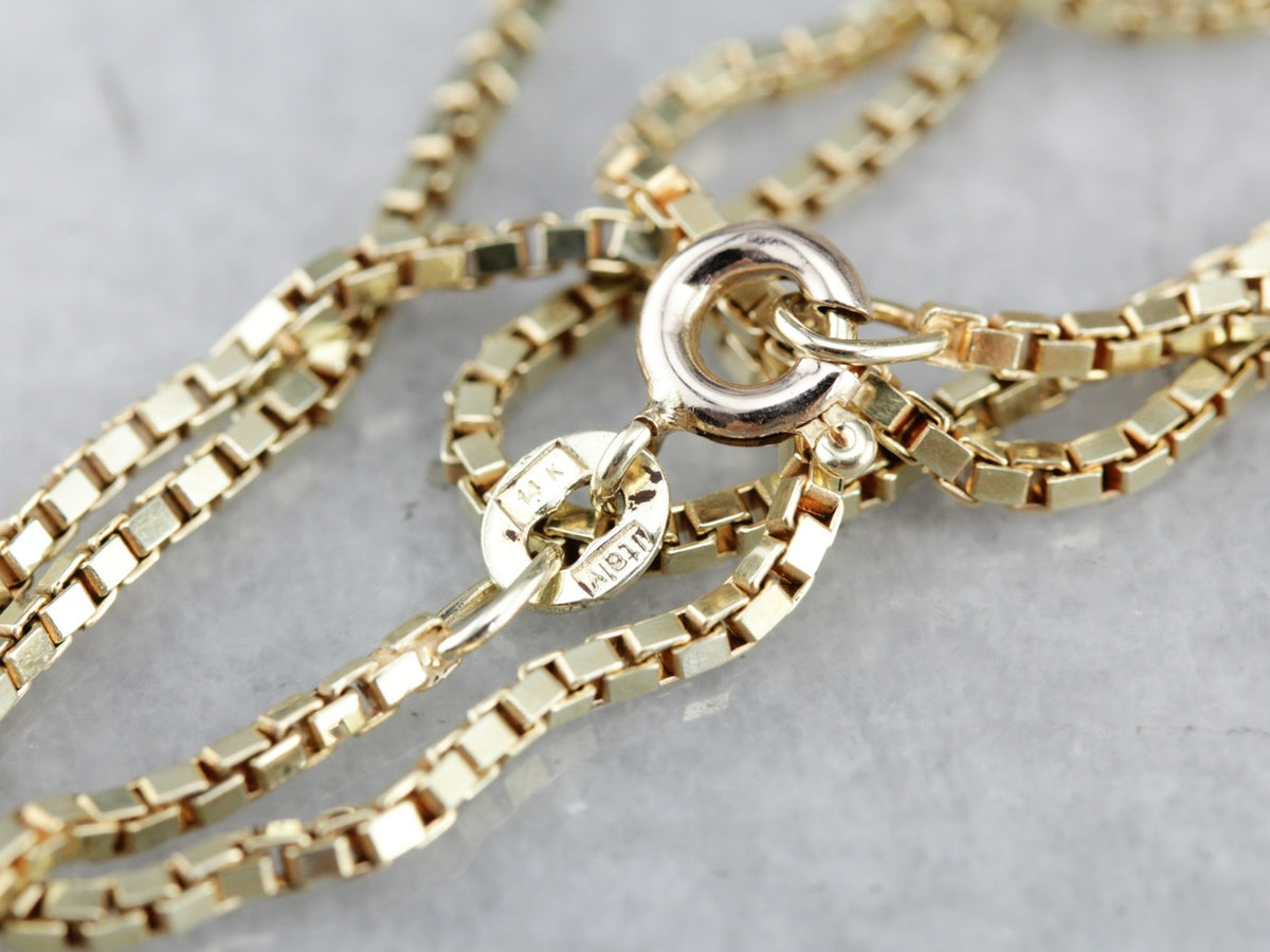 Yellow Gold Box Chain