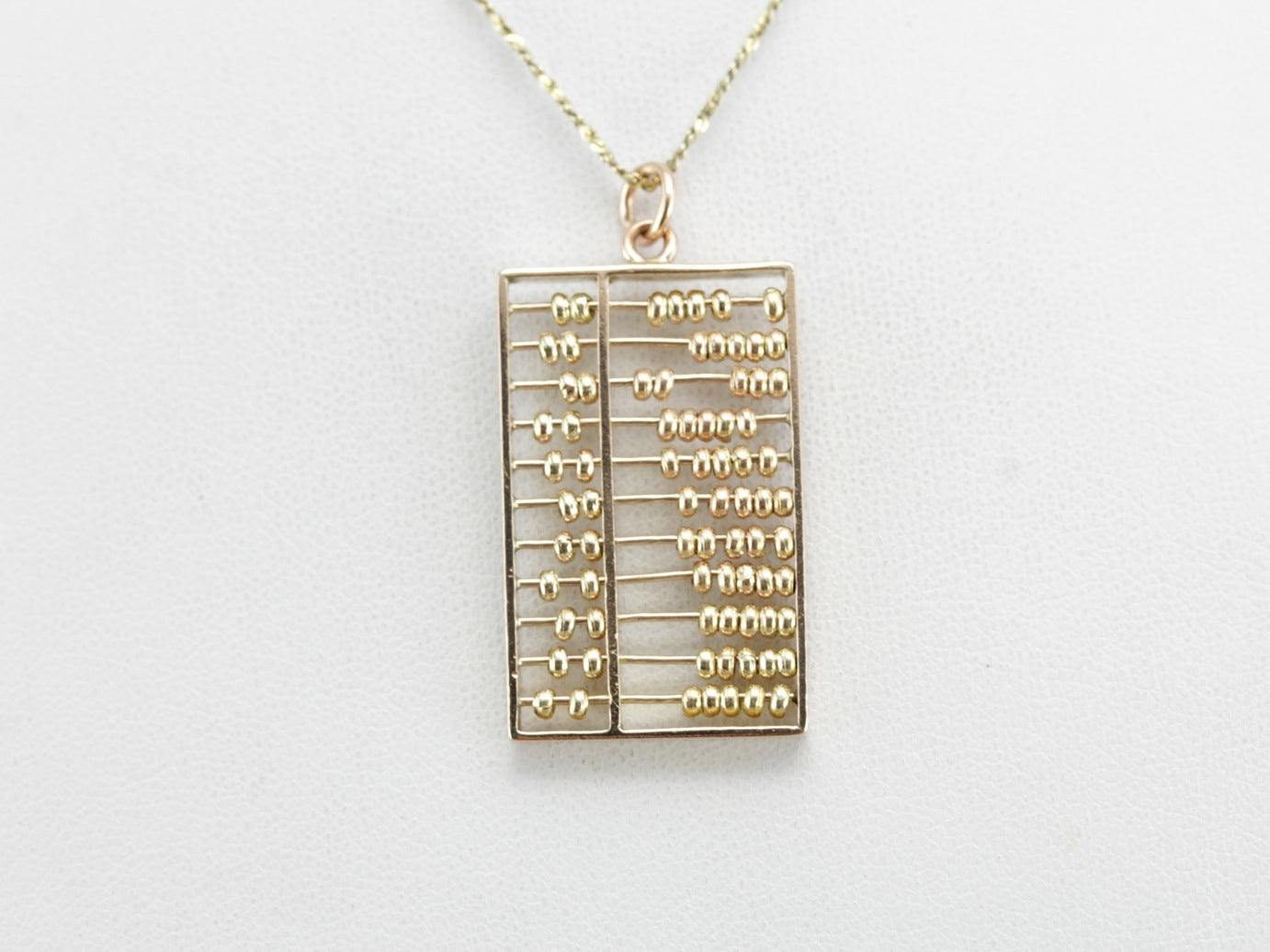 Vintage Rose Gold Abacus Charm Pendant