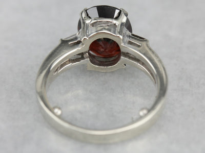 Garnet and Diamond Cocktail Ring