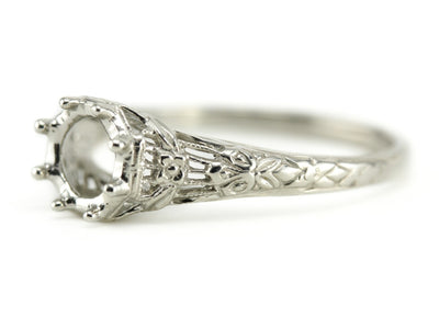The Wreath Setting Semi-Mount Engagement Ring from The Elizabeth Henry Collection