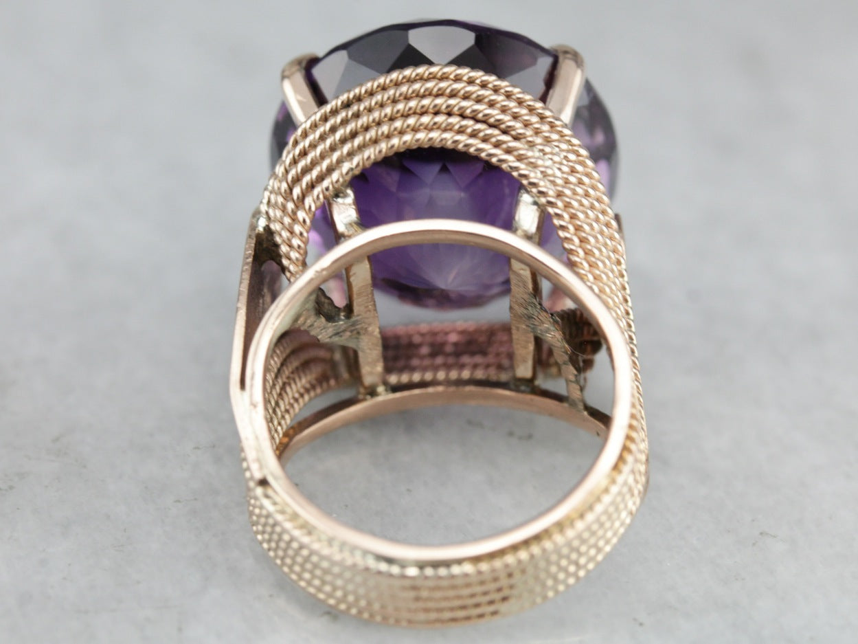 Vintage Amethyst Cocktail Ring