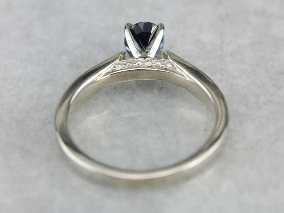 Modern Sapphire Engagement Ring