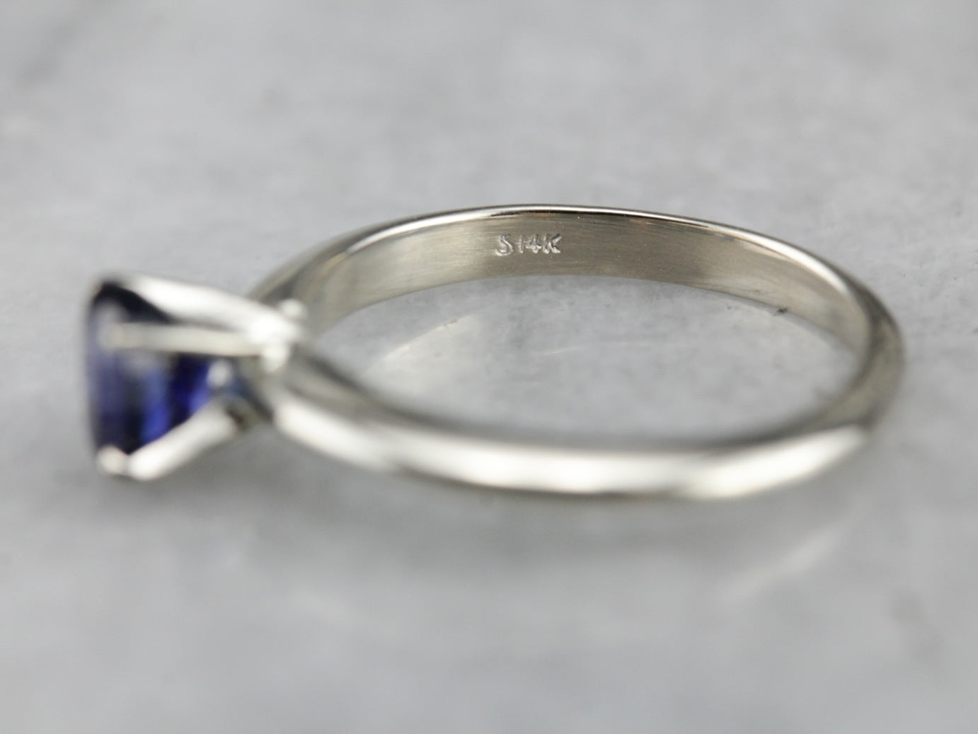 Sapphire Solitaire Engagement Ring