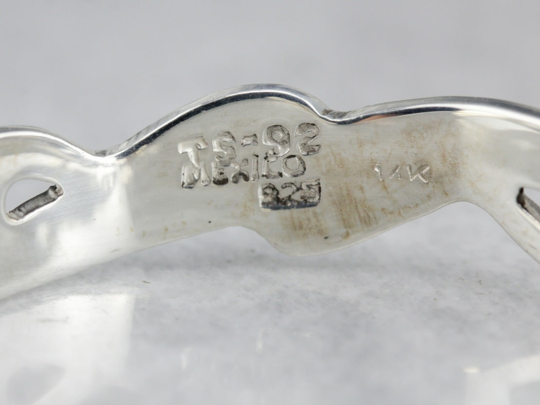 Mix Metal Bear Cuff Bracelet