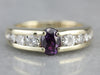 Purple Sapphire Diamond Anniversary Ring