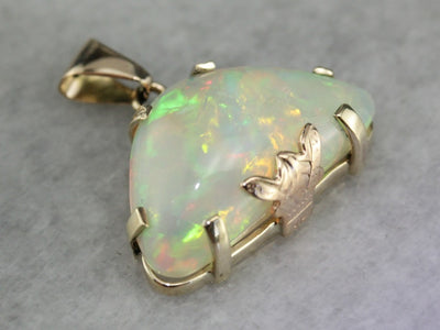 Fancy Cut Opal Pendant
