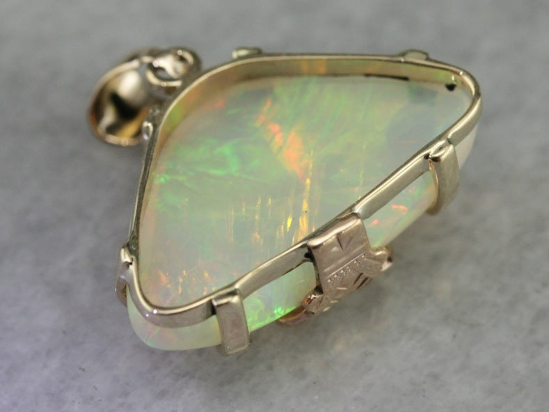 Fancy Cut Opal Pendant