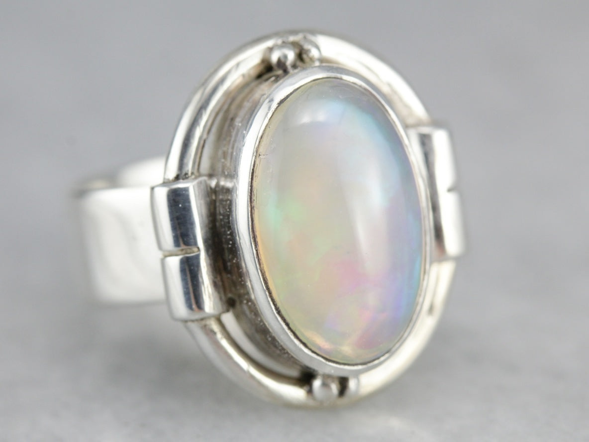 Sterling Silver Opal Ring