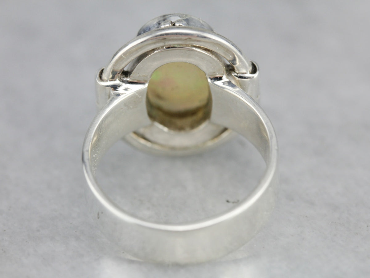 Sterling Silver Opal Ring
