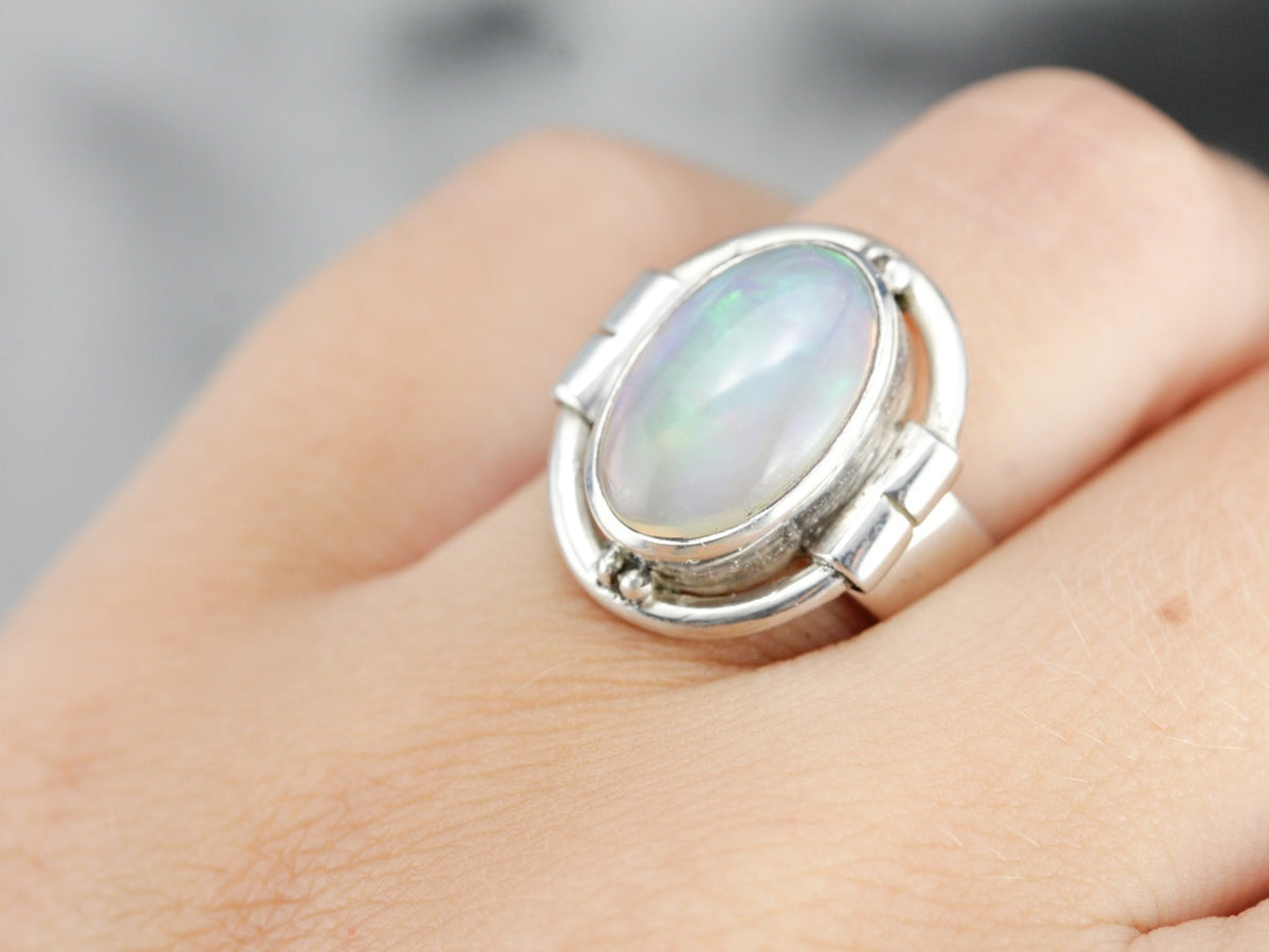 Sterling Silver Opal Ring