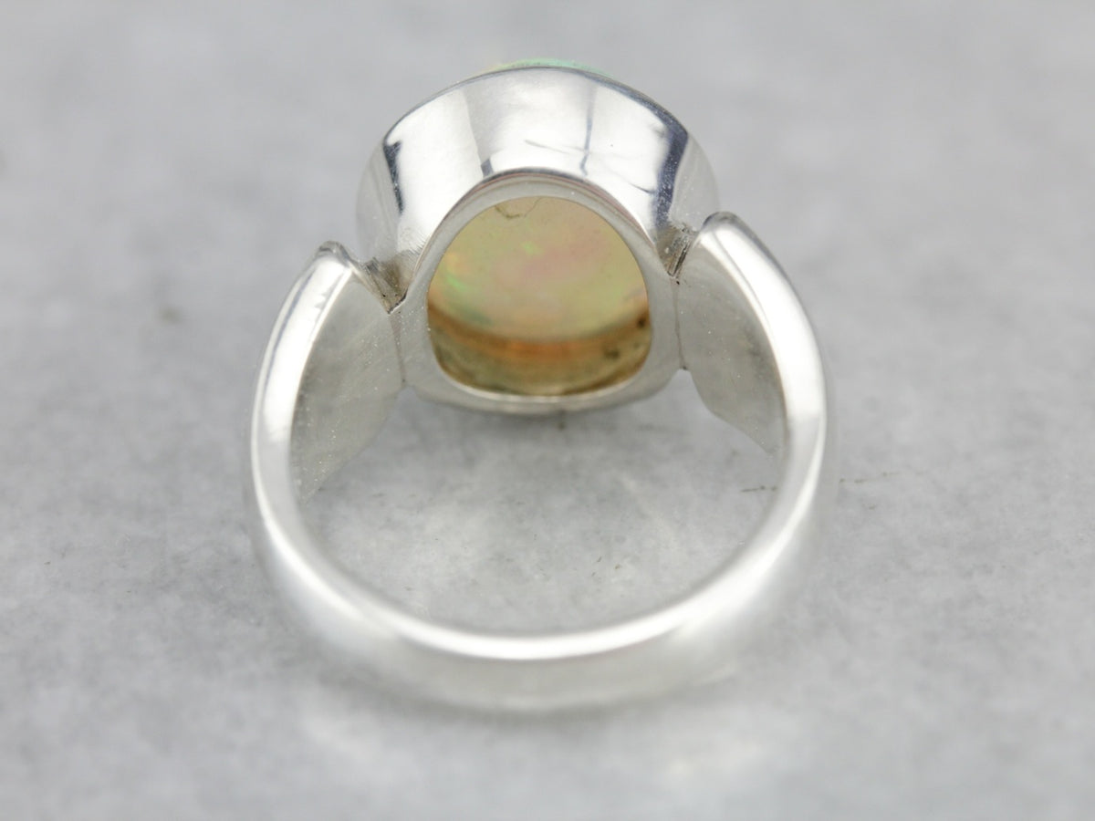 Sterling Silver Ethiopian Opal Ring