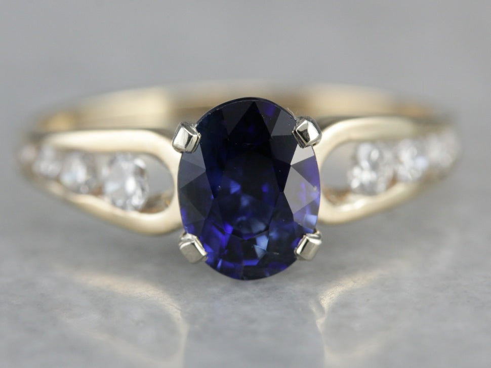 Modern Sapphire Engagement Ring
