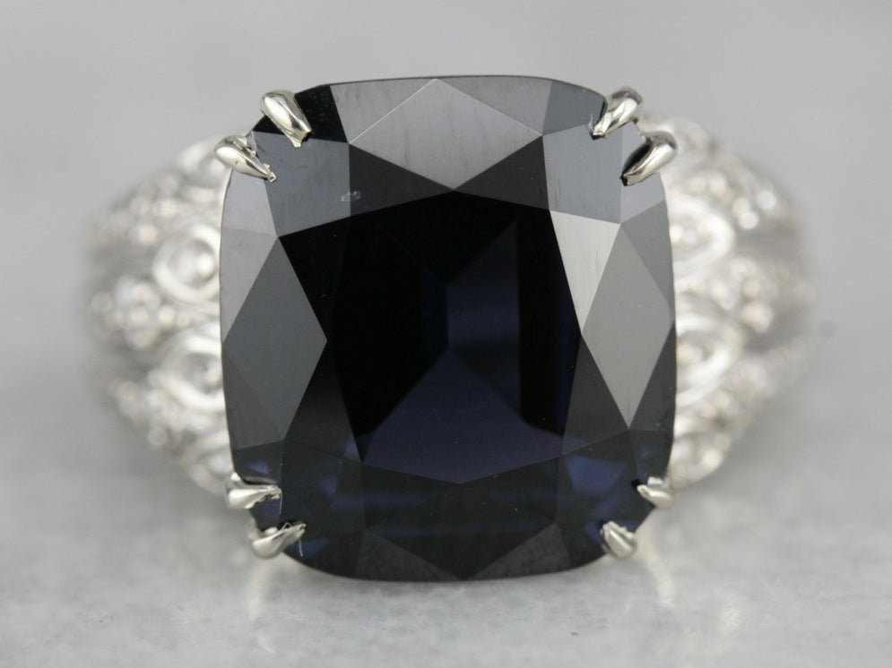 Spinel and Diamond Statement Ring