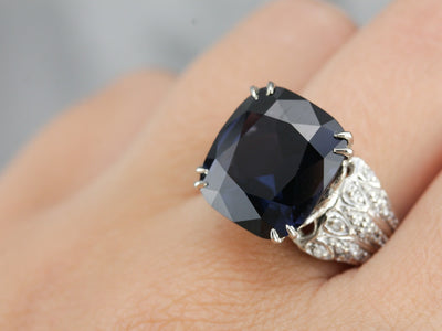 Spinel and Diamond Statement Ring