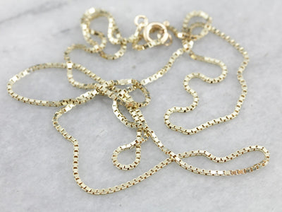 Vintage Box Chain in Yellow Gold