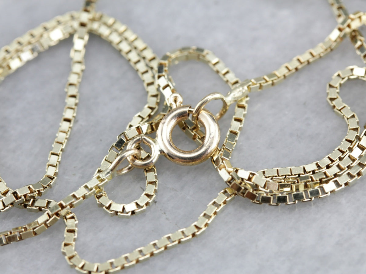 Vintage Box Chain in Yellow Gold