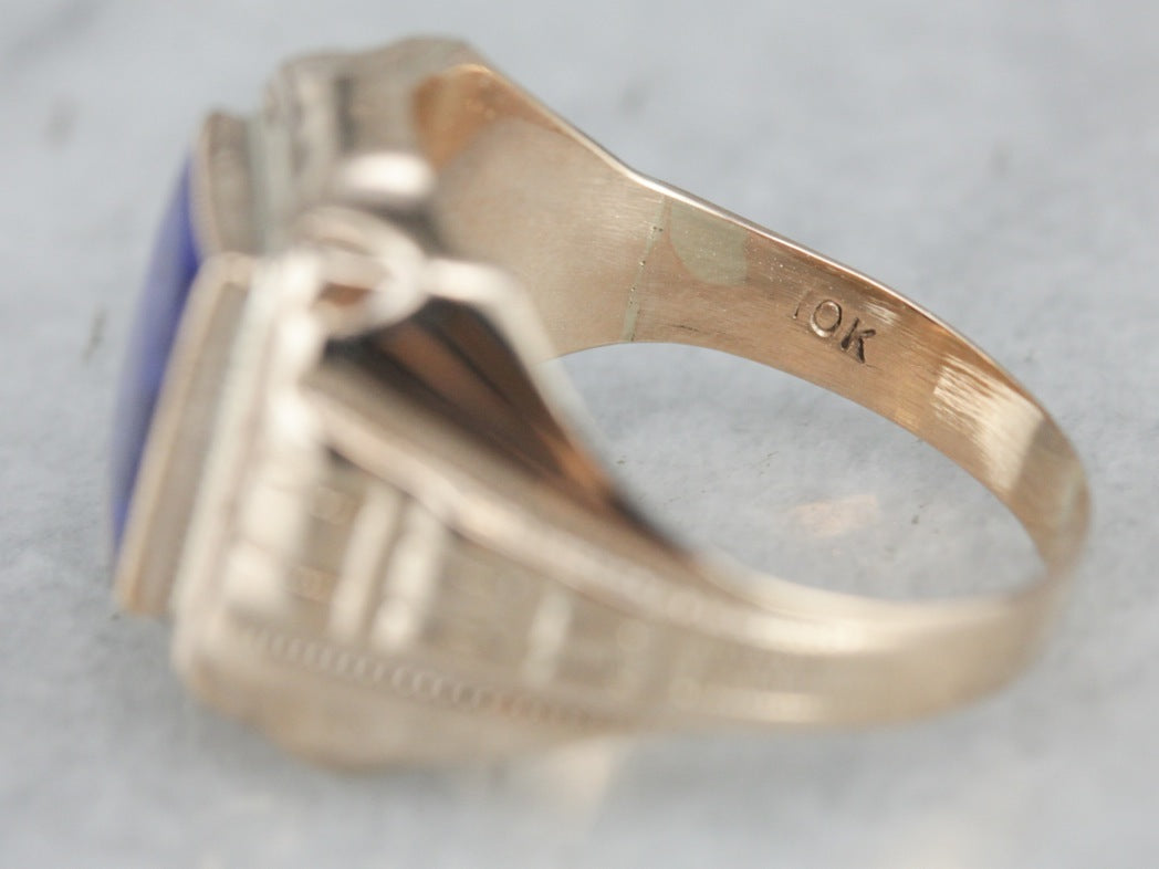 Men's Retro Era Lapis Ring