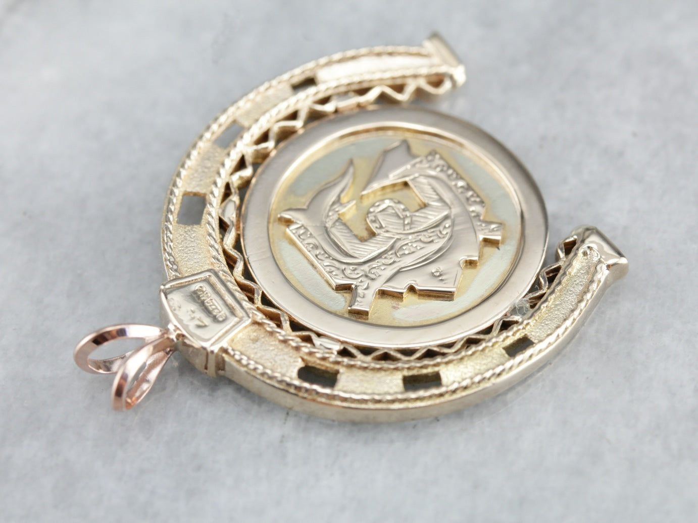 Gold Monogrammed Pendant