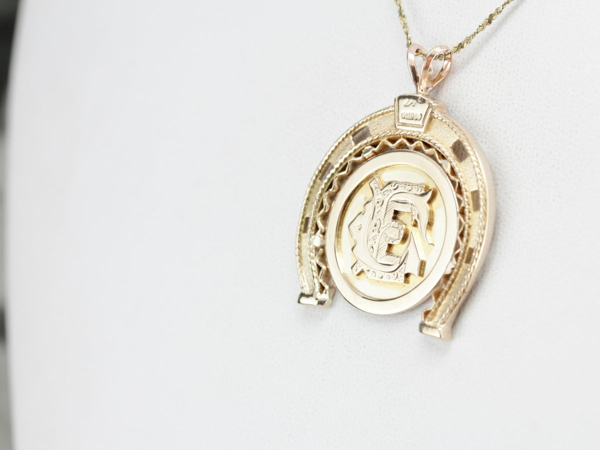 Gold Monogrammed Pendant