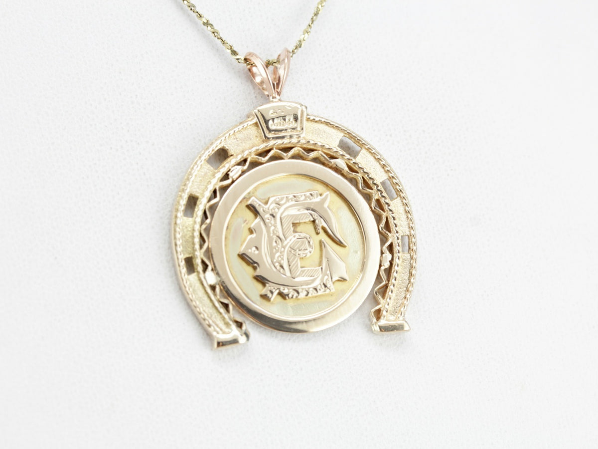 Gold Monogrammed Pendant
