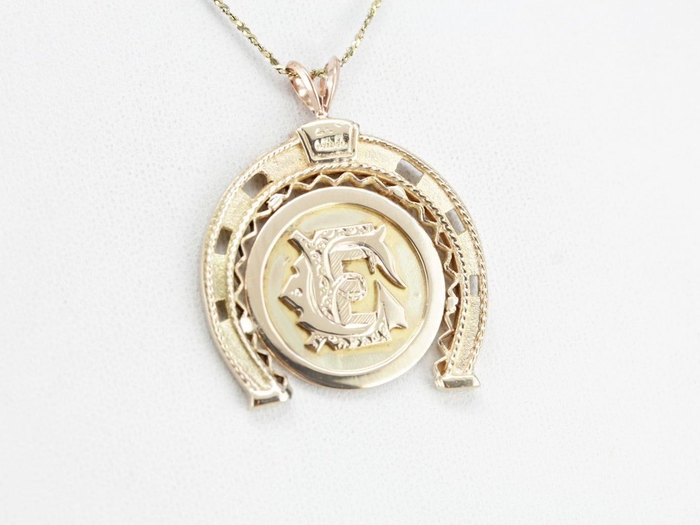 Gold Monogrammed Pendant