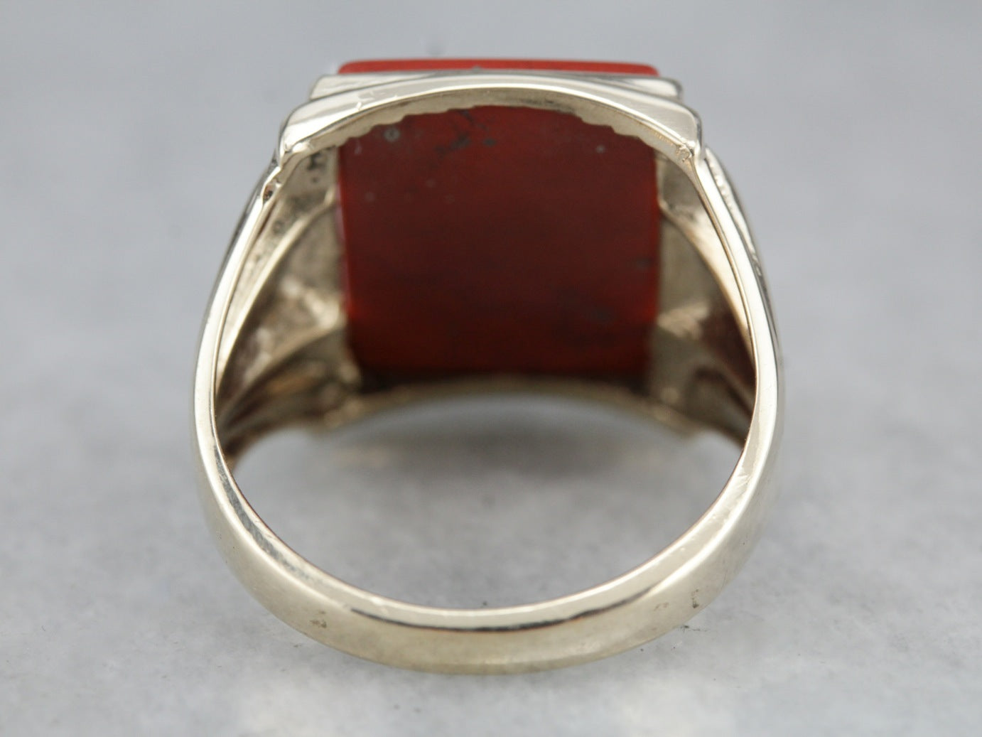Vintage Red Jasper Men's Ring