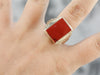 Men's Retro Red Jasper Ring