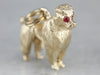 Vintage Poodle Charm with Ruby Details