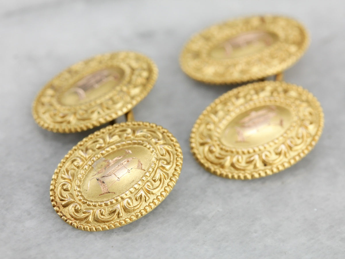 Vintage E Monogrammed Cufflinks